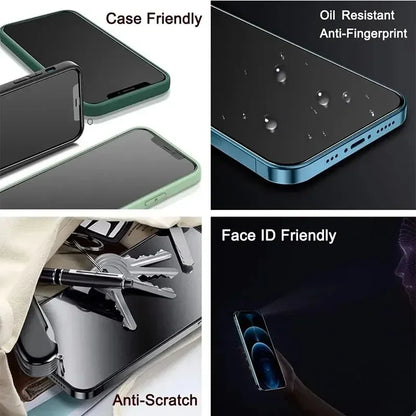 1-5PCS Anti-Spy Glass for iPhone 15 14 13 12 11 Pro Max Mini X XS XR 7 8 6 Plus Privacy Screen Protector For iPhone 17 16 17Air